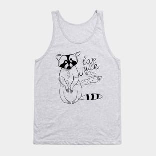 Cartoon raccoon and carrot juice Tank Top